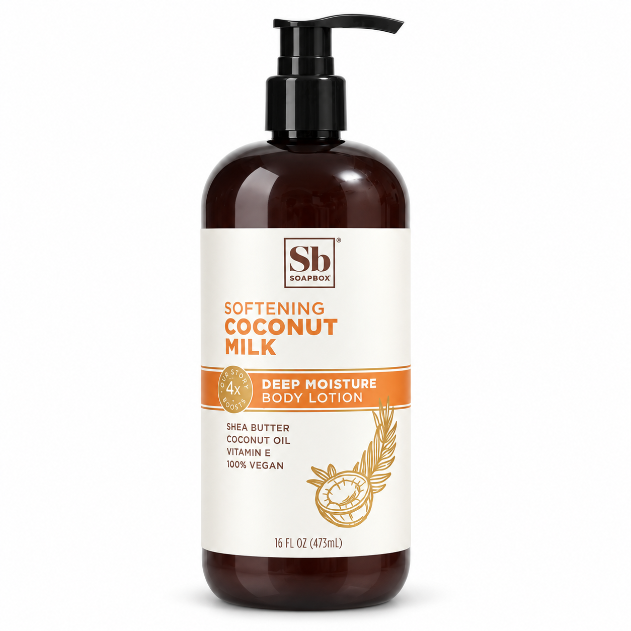 Soapbox Coconut Milk & Sandalwood Deep Moisture Body Lotion, 16 fl oz