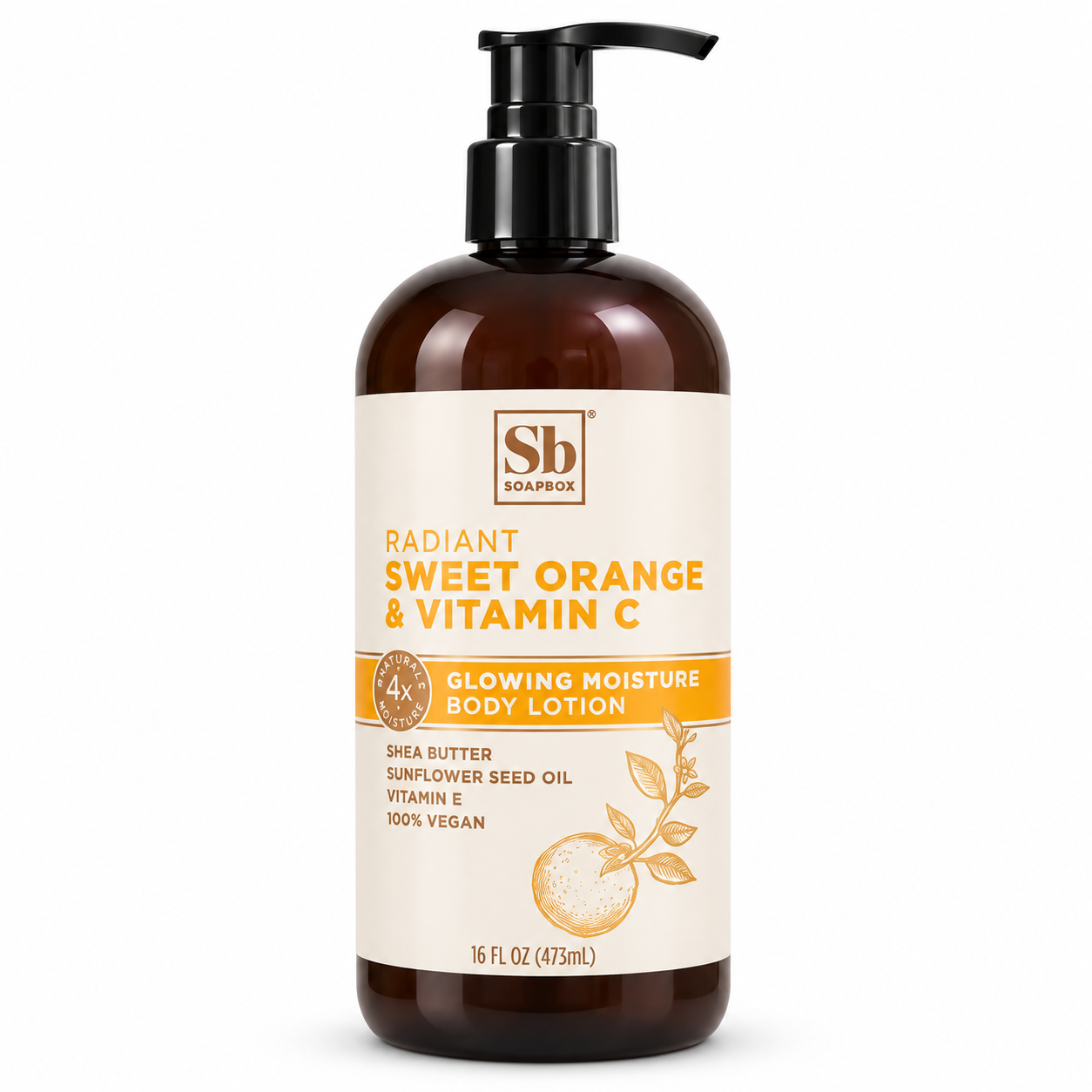 Soapbox Sweet Orange & Vitamin C Glowing Moisture Body Lotion, 16 fl oz